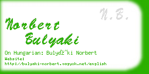 norbert bulyaki business card